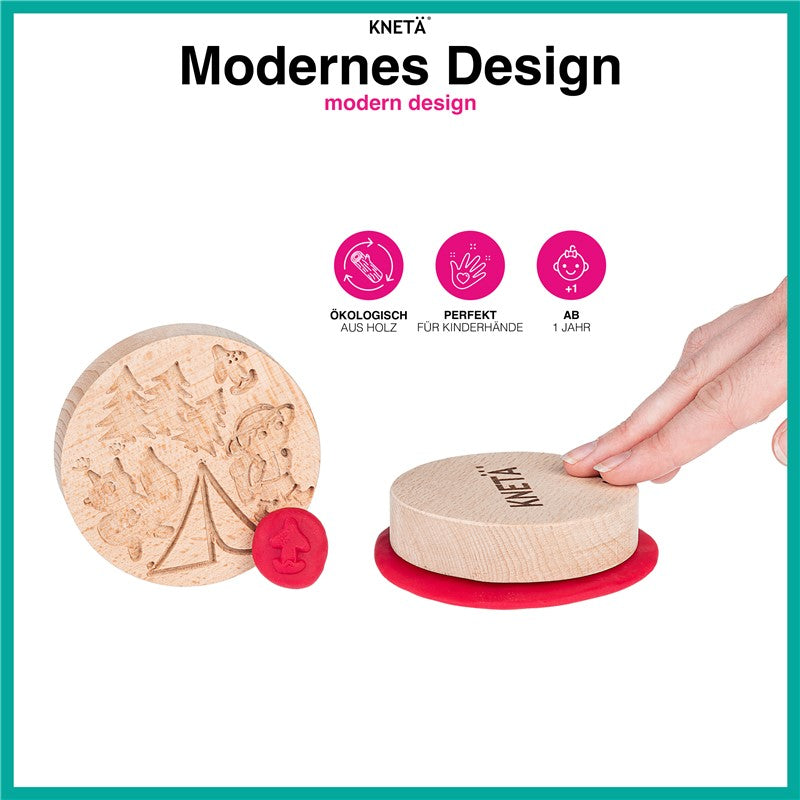 Tampon en bois Kneta – Camping 🌲🏕️
