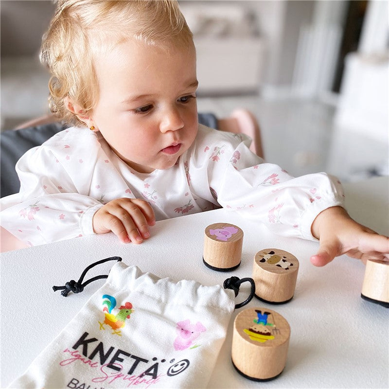 Set de tampons en bois Kneta – Ferme 🐄🌻