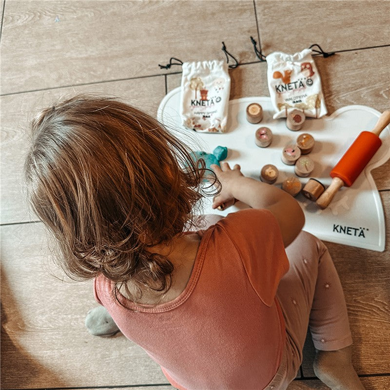 Set de tampons en bois Kneta – Printemps 🌸🌼