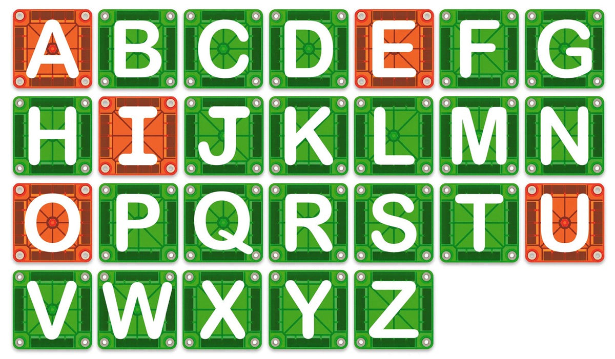 MAGNA-TILES® MicroMAGS Learn Letters – 56 Piezas 🧲🔤