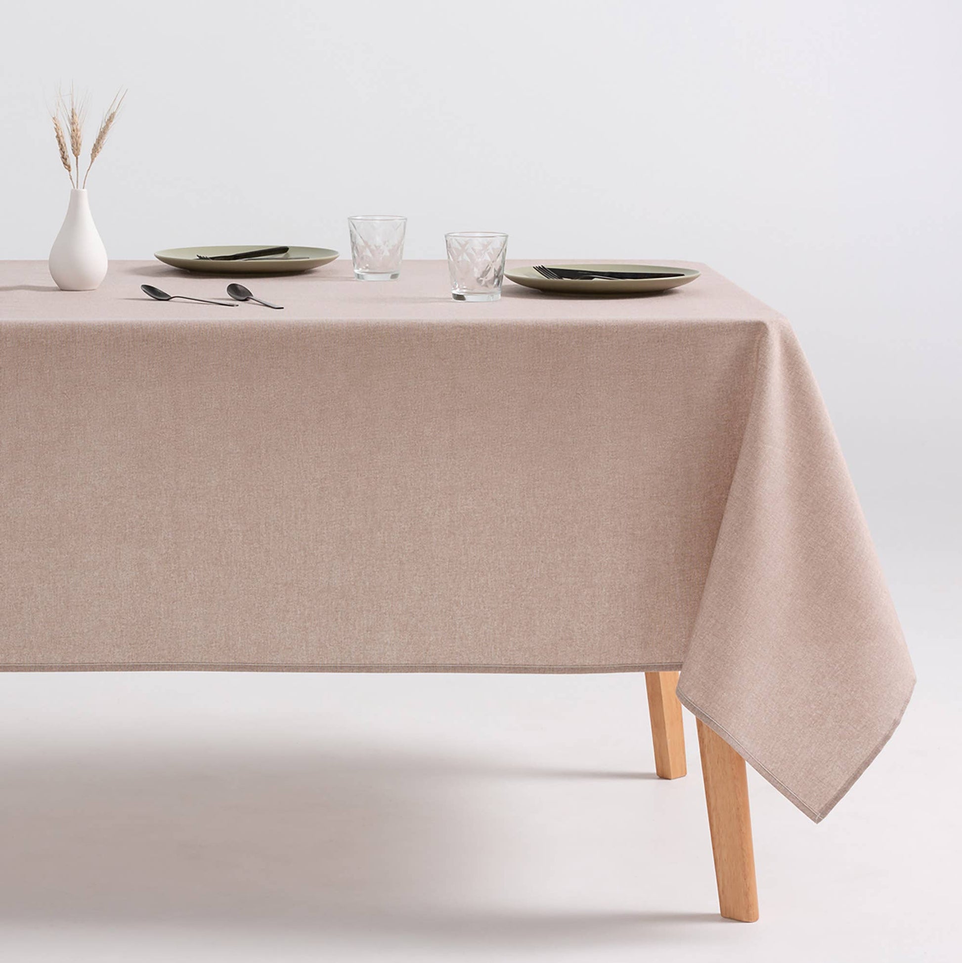 Mantel liso antimanchas algodón tacto tela – INDIRA
