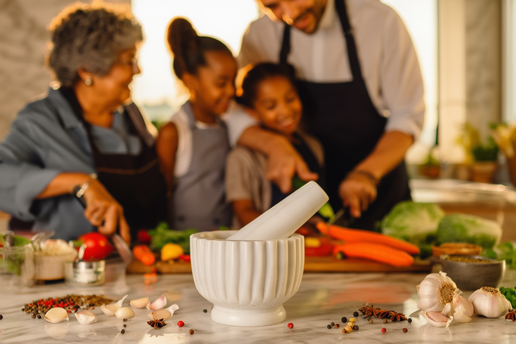 Mortero de Mármol Natural Blanco  🧂✨