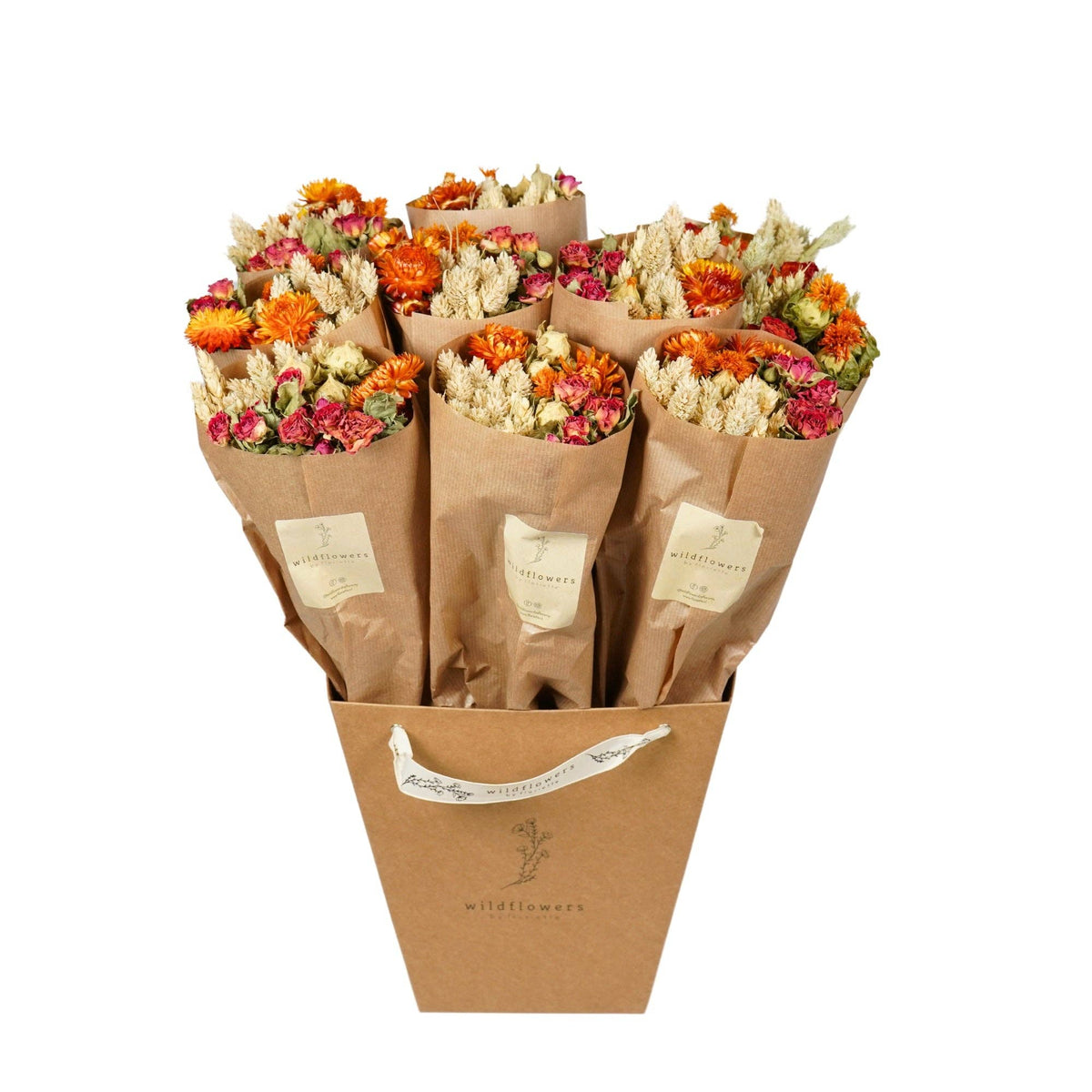 Ramo de Flores Secas Naranja 🍊🌾