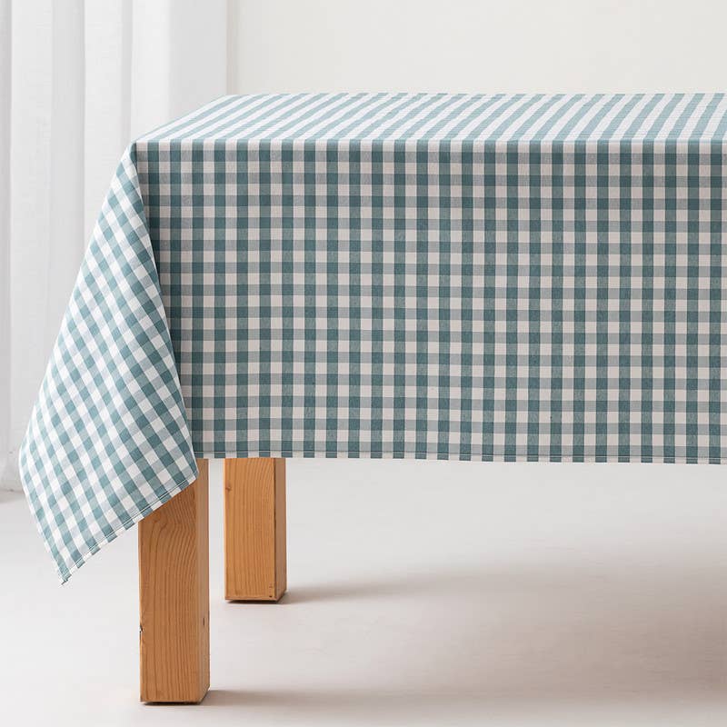 Mantel antimanchas tacto tela – Cuadro vichy de algodón 🪡✨
