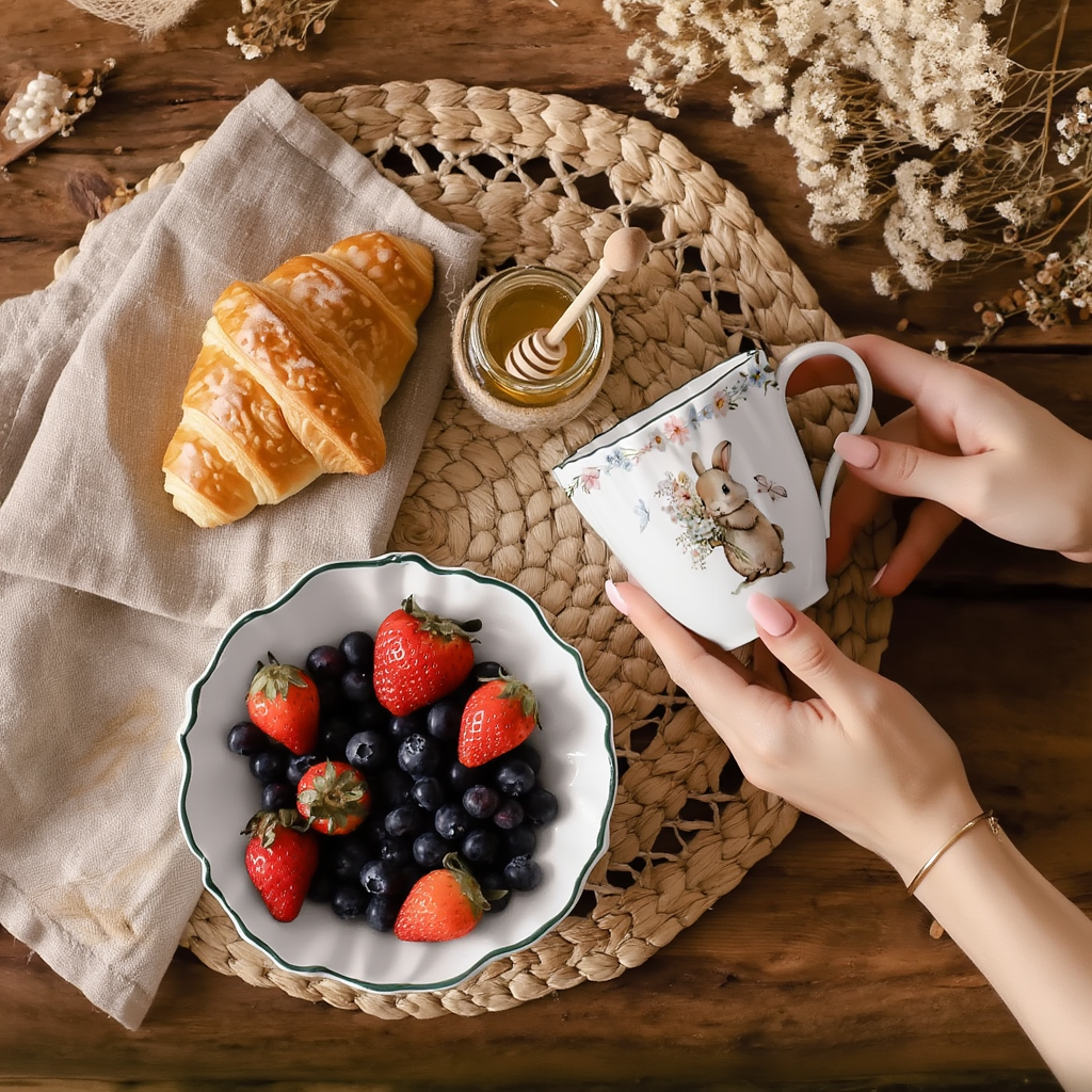 Taza Vintage Campo 🐇☕