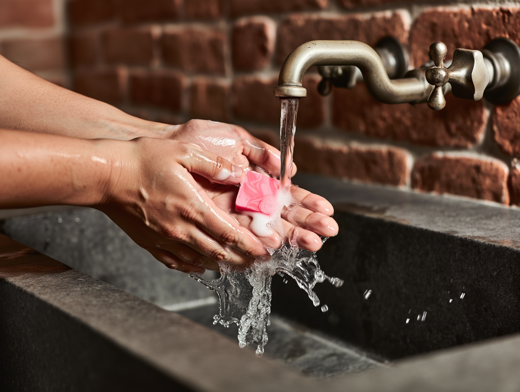 Jabón Artesanal Frambuesa Brillante 🍓✨