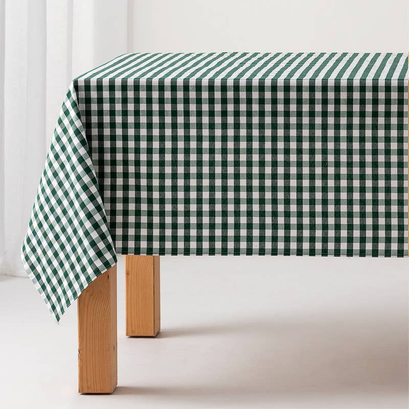 Mantel antimanchas tacto tela – Cuadro vichy de algodón 🪡✨