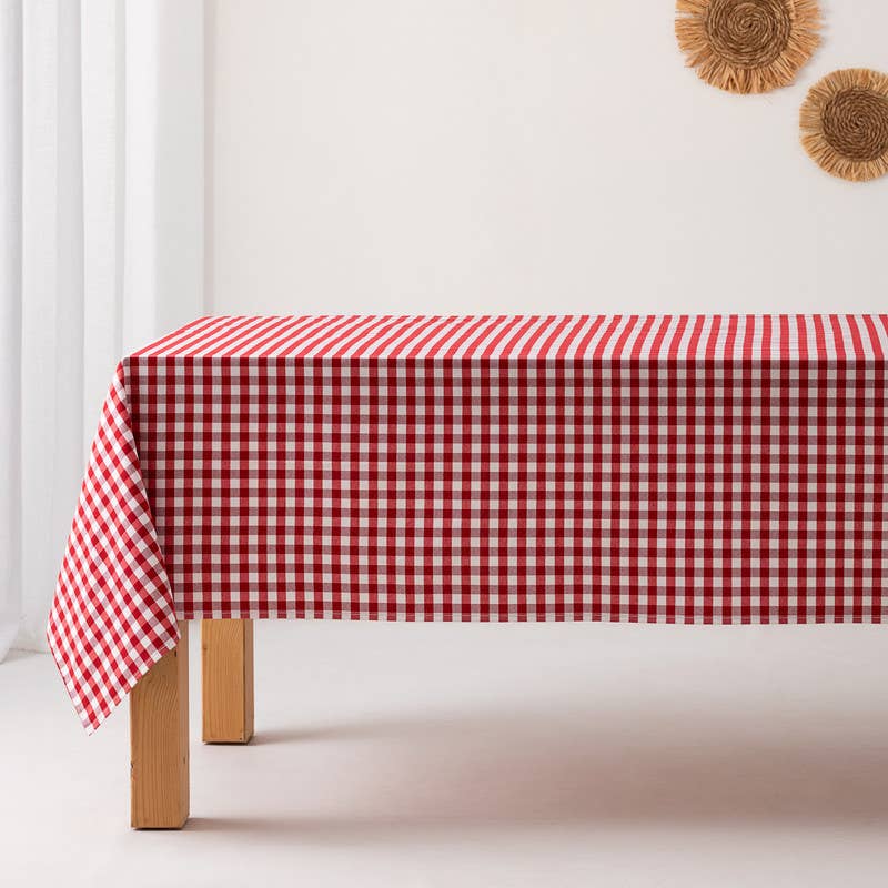 Mantel antimanchas tacto tela – Cuadro vichy de algodón 🪡✨