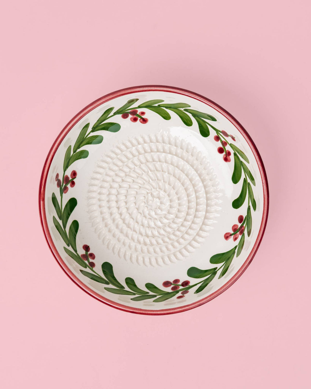 Plato Rallador de Cerámica Artesanal Christmas Santa – 15 cm 🎅🎄