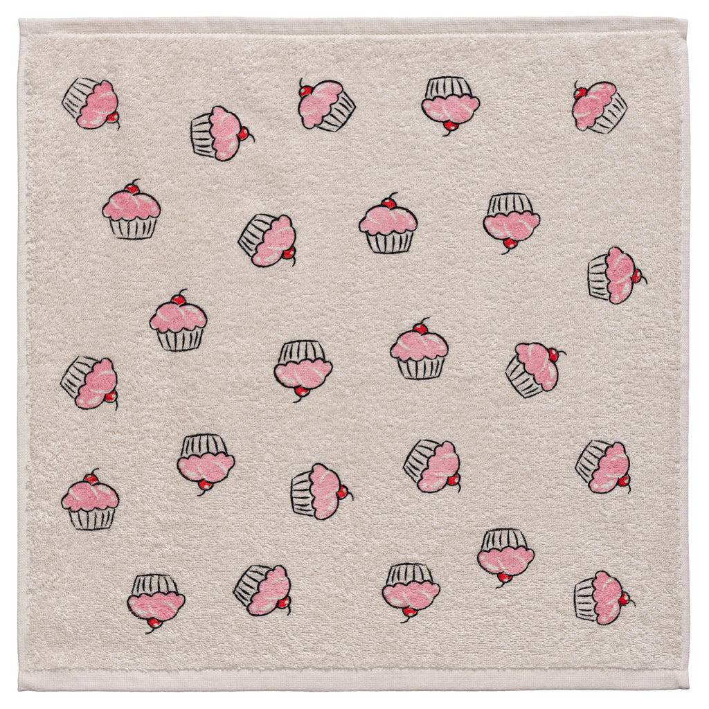 Cup cakes pink paño de cocina