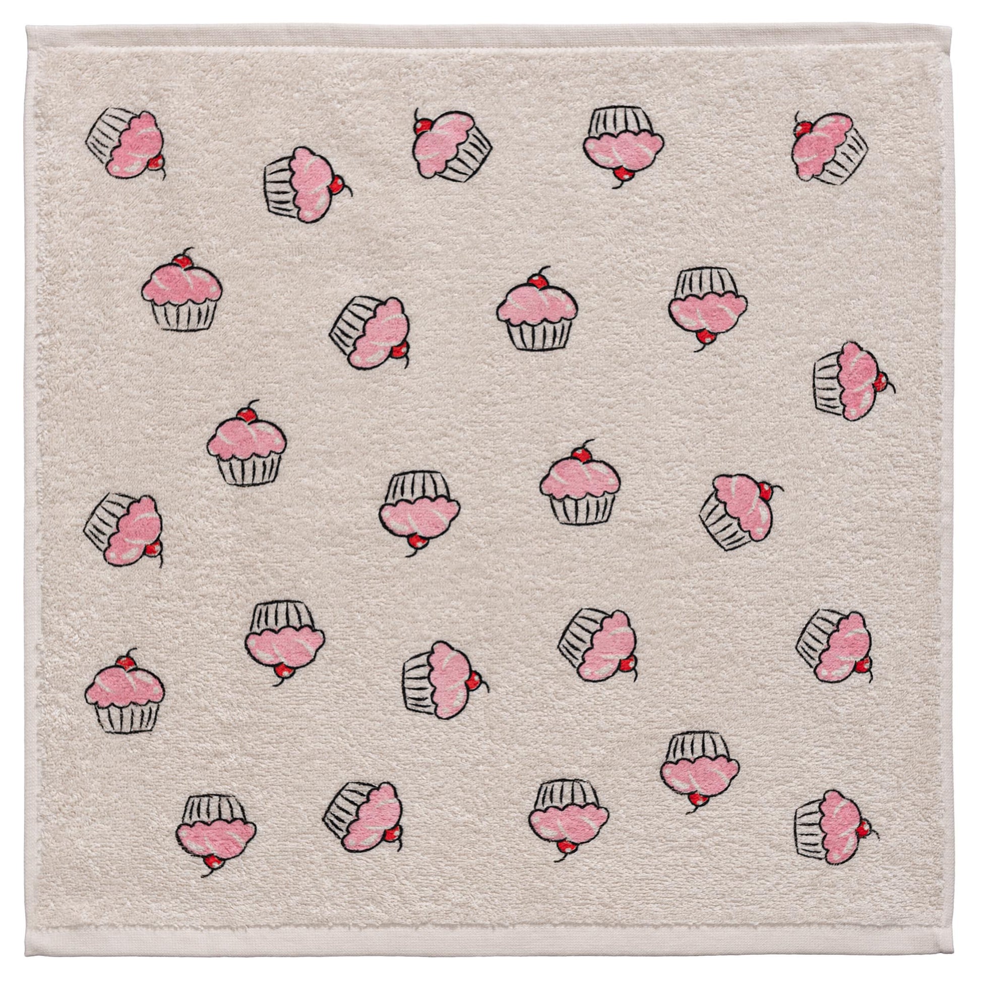 Cup cakes pink paño de cocina