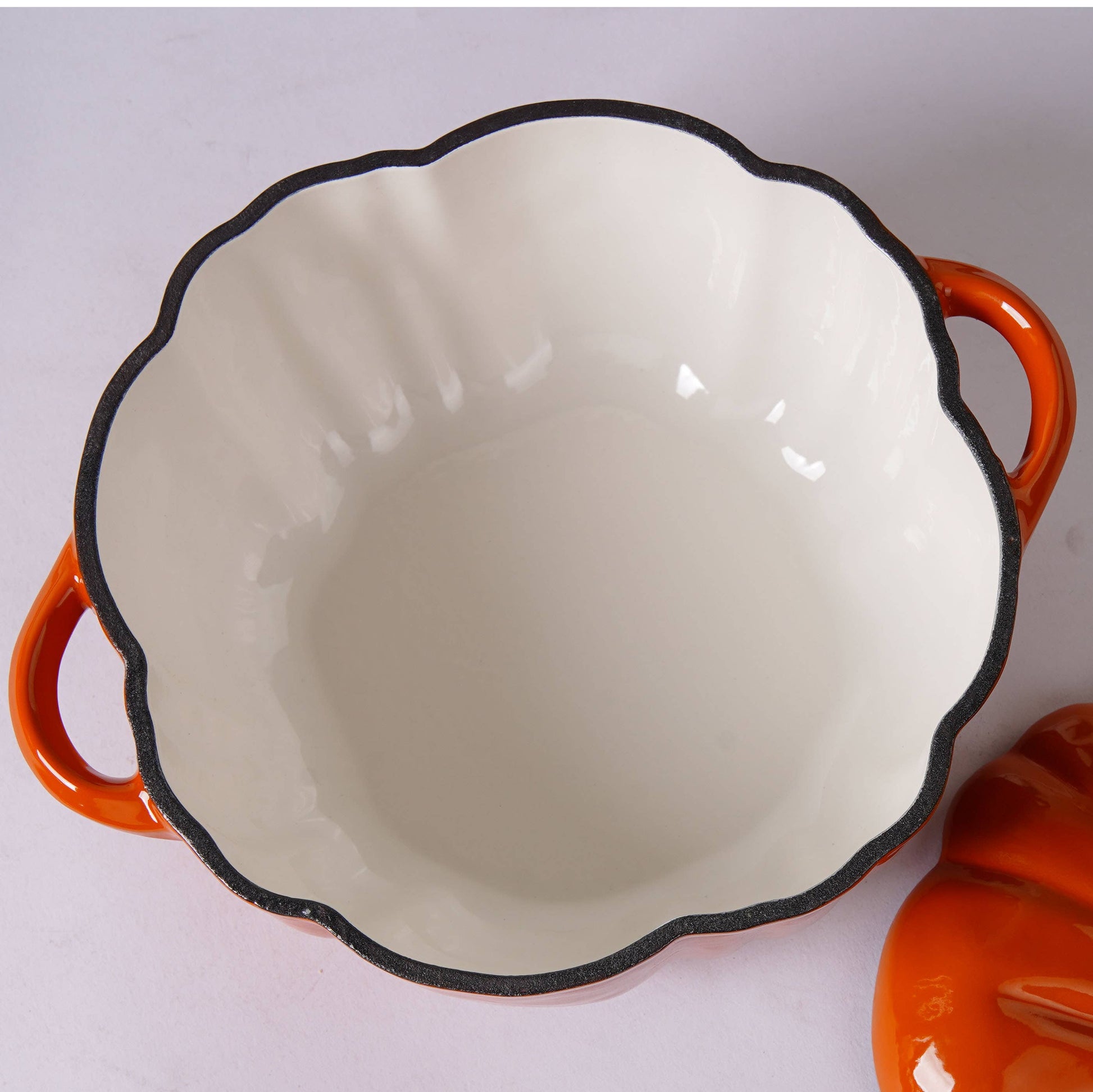 Olla Cocotte Calabaza – Hierro Fundido Esmaltado Naranja 🎃🍂