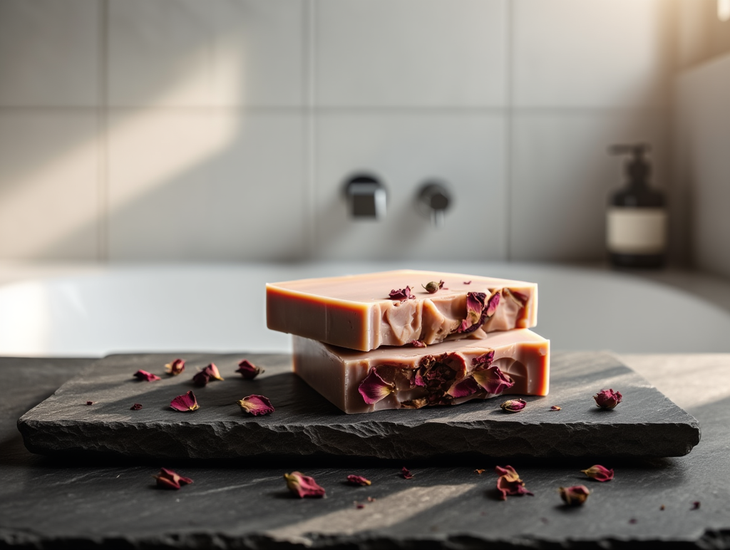 Jabón Artesanal Rosa & Vainilla 🌹✨