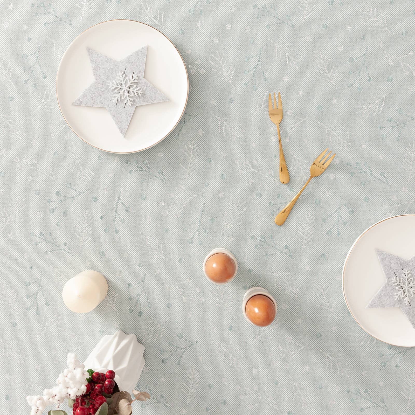Mantel de Navidad jacquard BERRIE 🎄✨