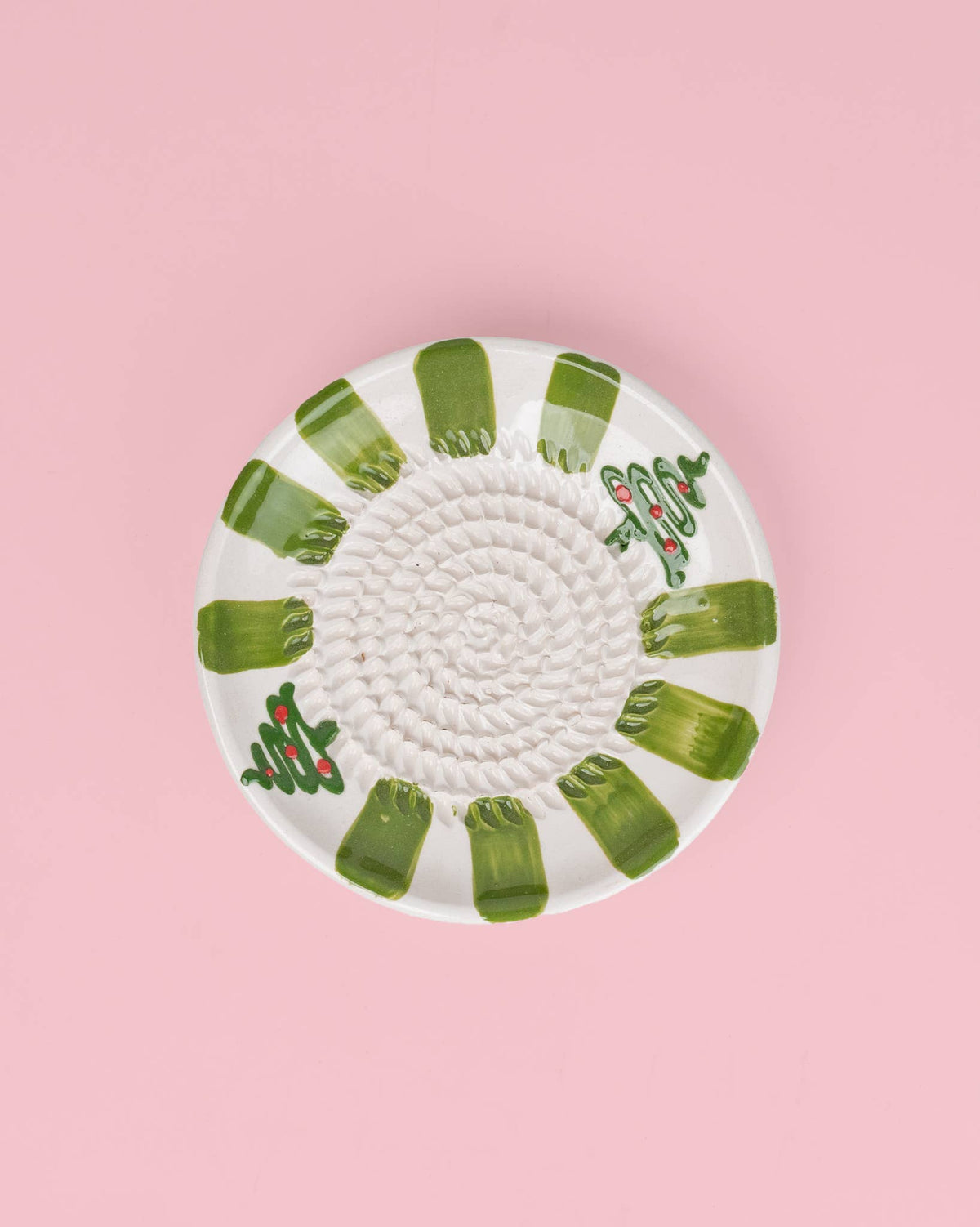 Plato Rallador de Cerámica Artesanal Christmas Evergreen 🎄🌿