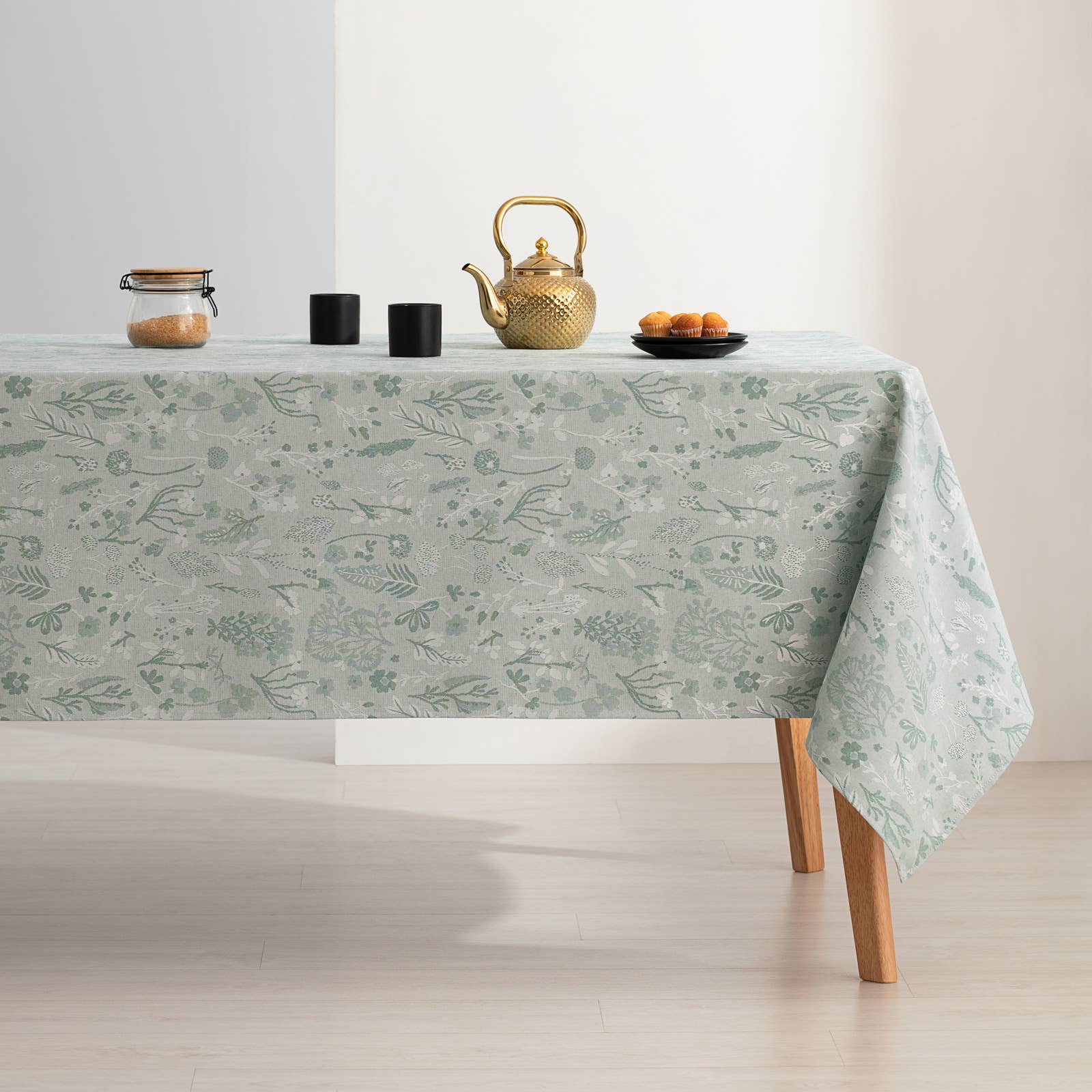 Mantel impermeable jacquard floral ALERCE 🌿✨