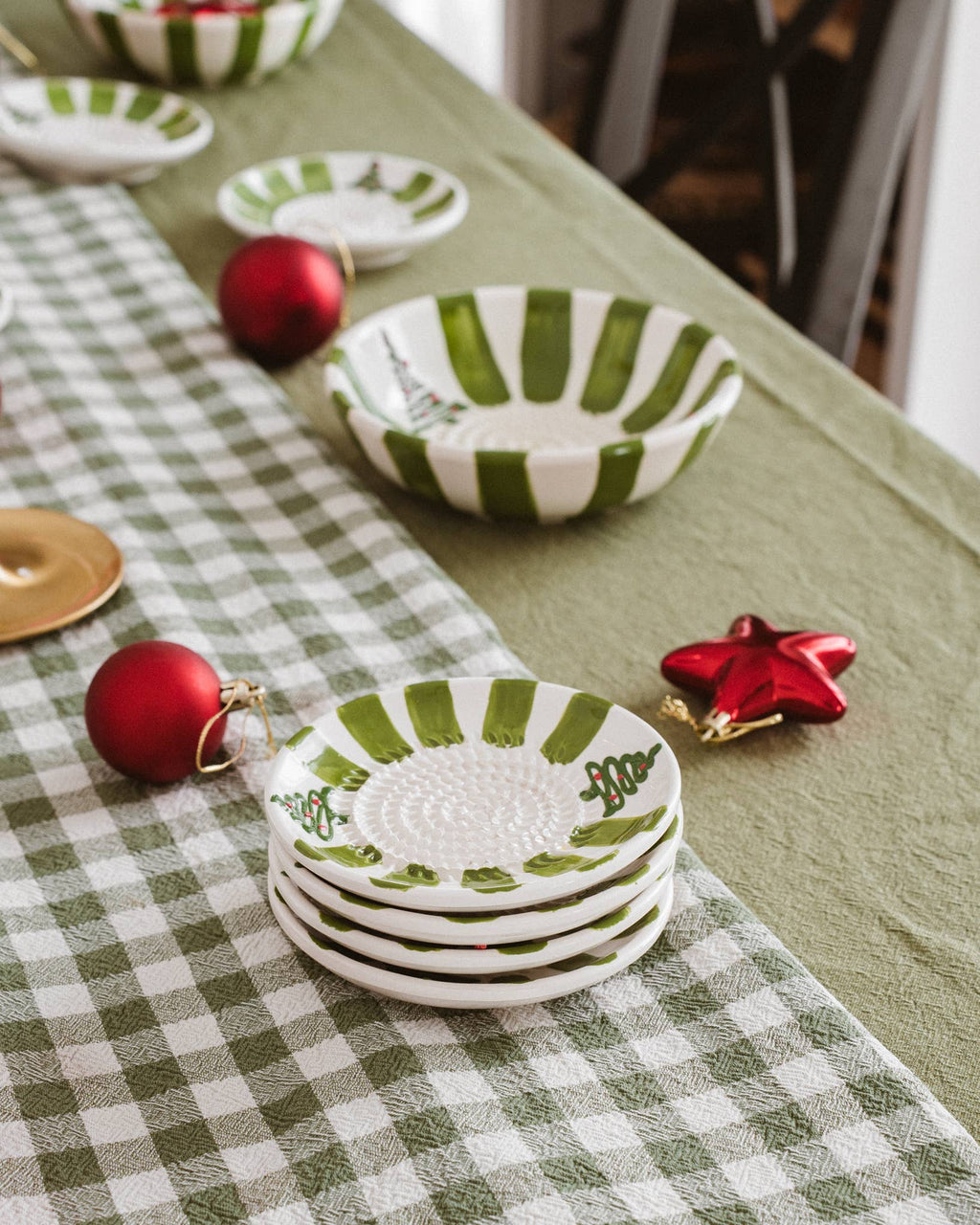 Plato Rallador de Cerámica Artesanal Christmas Evergreen 🎄🌿