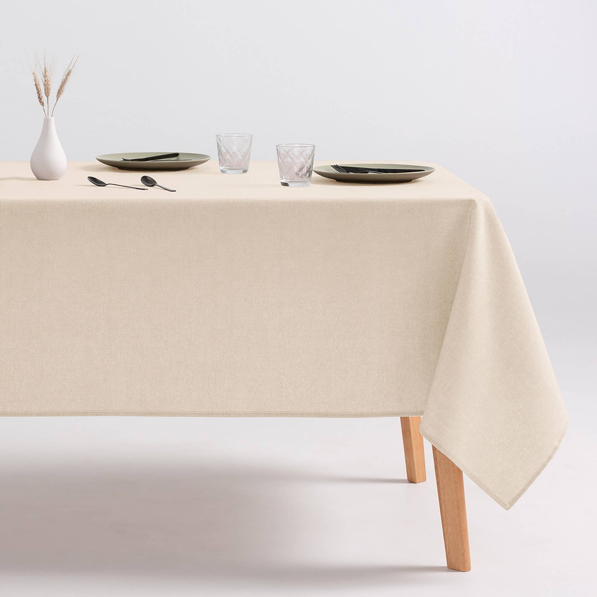 Mantel liso antimanchas algodón tacto tela – INDIRA
