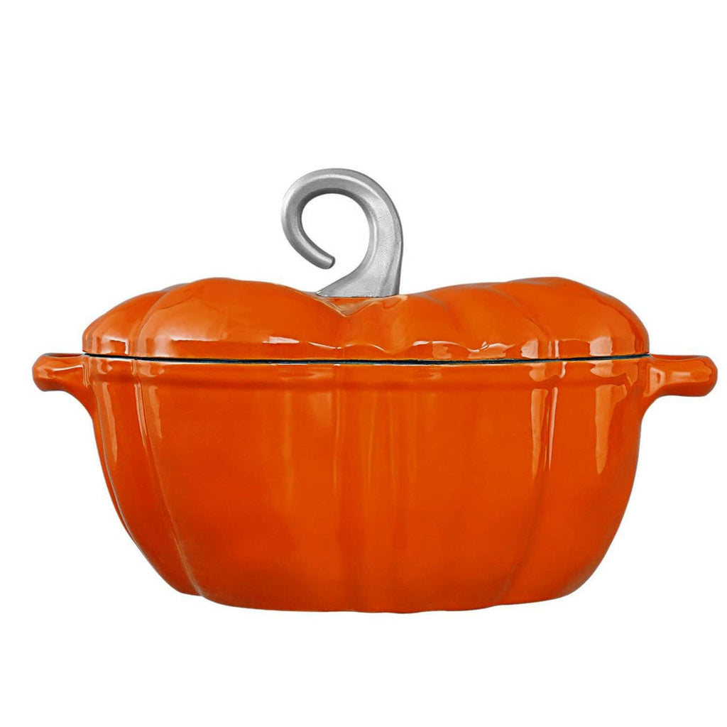 Olla Cocotte Calabaza – Hierro Fundido Esmaltado Naranja 🎃🍂